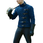Armor Vintage Stylish Quilted Gambeson High Collar Padded Jacket Long Sleeve