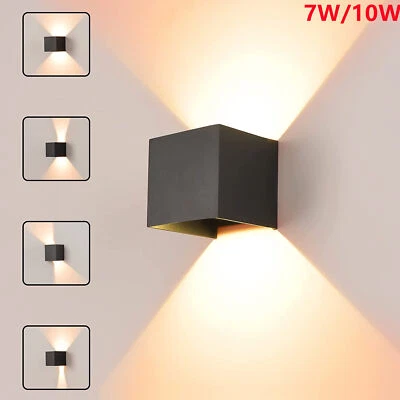 1-4X LED Wandleuchte Außen Innen COB Wandlampe Flur Strahler Licht Up Down - Bild 1 von 4