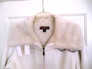 MUDD Brand Junior Jacket White faux suede lambswool lining Excellent Cond. SZ XL - Picture 1 of 8