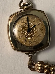 Antique Gruen Wadsworth Gold Filled Ladies Wrist Watch Quartz 7 Jewels Works - Picture 1 of 7