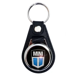 MINI FAUX LEATHER KEY RING / KEY FOB. VINTAGE MINI CARS - Picture 1 of 1