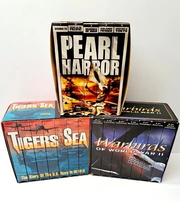 VHS Box Set Army, Navy & Air Force Lot Of (3) Video Cassette Pearl Harbor  Foto 1 de 4
