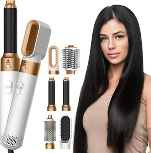 Xcjump 6 in 1 Hair Dryer Brush Styler Hot Air Comb - Curl, Straighten, Dry, ... - Picture 1 of 7