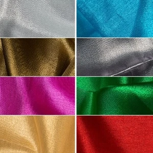Metallic Organza Fabric Dress Bridal Occasion Craft 150cm Wide Organdie Costume - Picture 1 of 5