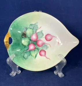 Vintage Bavaria China Nut Candy Bowl Dish Germany Radishes Gold Trim - Picture 1 of 4