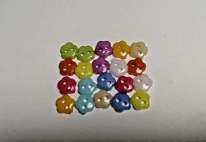 20pcs 2 Holes 4mm Mini Buttons For Doll Clothes Flower Candy Cardmaking Journal - Picture 1 of 10