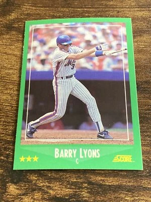 1988 Score #387 Barry Lyons RC Rookie Mets C4222* - Image 1 of 2