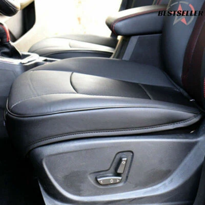 2PCS Black PU Leather 3D Full Surround Car Seat Protector Seat Cover Accessories - Image 1 of 4