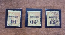 Martinique, */gestempelte Partie mit Mi Nr. 9*, 3 und 15 gestempelt, 143.-