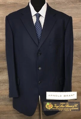 Arnold Brant Mens 100% Loro Piana Cashmere 3-Button Blazer Sport Coat Jacket 44L - Image 1 of 4