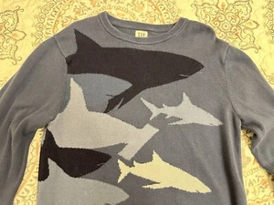 Gap Boys Sweater Gray Sharks XXL 14 - Picture 1 of 3