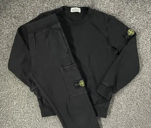 Stone Island Junior Tracksuit Black, Jumper & Joggers 100% Auth Age 10 RRP£280 - Picture 1 of 22