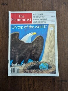 The Economist magazine - Mar 9-15th, 1991. "On top Of The World?". Rare!! - Picture 1 of 4