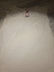 Alternative Flirt Tee White Women's Sleeveless T-Shirt Size M - Picture 1 of 6