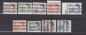 1967 #454xx/#460cxx 466xx/#468xx(COILS) 1¢ TO 6¢ CENTENNIAL ISSUE 9 PRECANCELLED - Picture 1 of 4