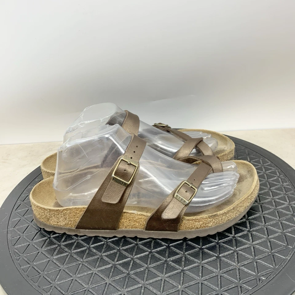 Sandalias Birkenstock Mayari Mujer 40 Talla 9 9.5 Zapatos Cuero Marrón Chanclas Foto 1 de 4