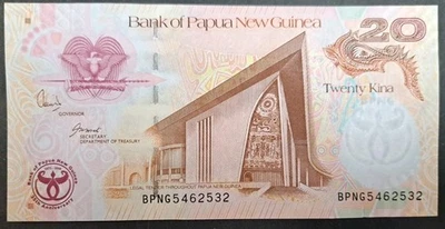 Papúa Nueva Guinea 20 Kinas P36a 2008 35 años BPNG, BPNG5462532. Foto 1 de 2