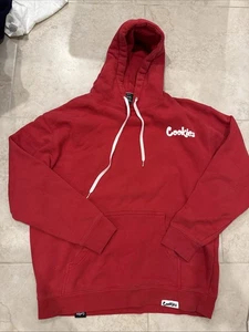 Cookies Brand Hoodie Sweatshirt Red Thank You For Smoking With Us 420 Size XL - Picture 1 of 3