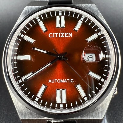 🕰️ Автоматические сапфировые часы Citizen Tsuyosa NJ0150-56W бордовый циферблат 40 мм НОВЫЕ - Изображение 1 из 4