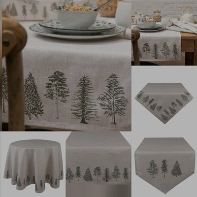Bäume Tanne Textilien Läufer Tischdecke Servierte  Clayre & Eef Weihnachten Wald - Bild 1 von 4