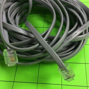 Telephone 25FT Gray Two Line Telephone Cable Cord - Picture 1 of 5