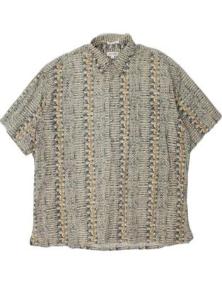 Camisa de manga corta PIERRE CARDIN 2XL gris algodón a rayas DL79 para hombre Foto 1 de 3