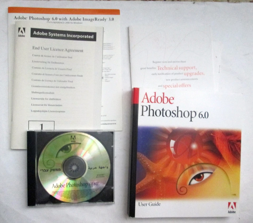 Adobe Photoshop 6.0 ME English & Hebrew w/Serial Number Windows פוטושופ עברית - Bild 1 von 1