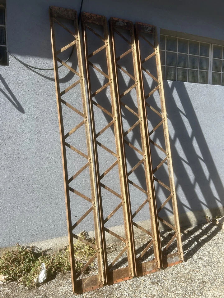 1x Poutre en Fer 3m Poutrelle Style Eiffel Riveté IPN Mobilier Industriel Usine - Photo 1/4