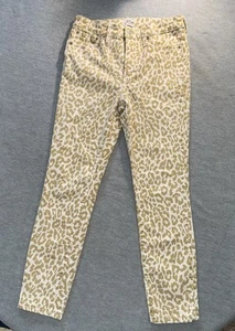 J.Crew Damen High-Rise Skinny Jeans Gr. 27 weiß Animal Print 5 Pocket Denim - Bild 1 von 10