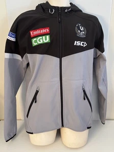 Collingwood Football Club ISC Onfield Soft Shell Jacket Hood Hoodie Size Small - Imagen 1 de 8