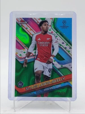 MYLES LEWIS-SKELLY 2024 TOPPS FINEST UEFA ROOKIE GREEN LAVA RC /99 Q4354 - Image 1 of 2
