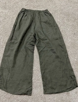 FLAX Womens Linen Pull On Wide Leg Pants Capi Size S - Image 1 of 4