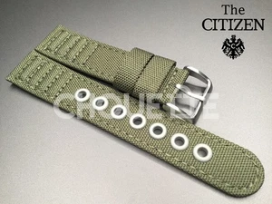 Citizen Eco-Drive AT0200-05E / H500-S026989 20mm Green Canvas Watch Strap Band - Picture 1 of 8