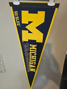 MICHIGAN WOLVERINES 12X30 SOFT FELT WOOL PENNANT 9/23/23 - Picture 1 of 2