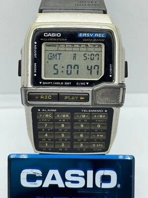 Casio DBC-V500 Databank Easy Rec Digital Plateado Acero Inoxidable Reloj Hombre Usado Foto 1 de 4
