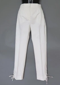 **New Max Mara Ivory Trousers Pants Straight Silhouette, Size 6, MSRP $535.00 - Picture 1 of 6