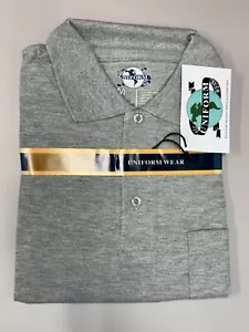 Herren Piqué Poloshirt mit linker Brusttasche, grau meliert - Bild 1 von 4