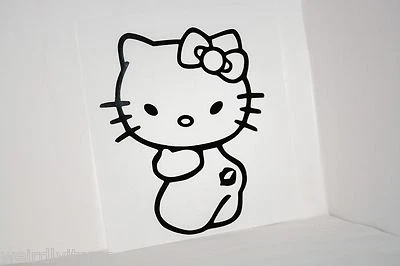 Hello Kitty Kiss My Butt Vinyl Car Bumper Laptop iPad Tablet Decal Sticker Lips - Image 1 of 2