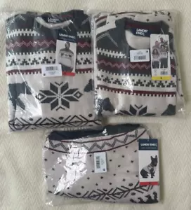 Lands' End Women's/Mens/Pet Family Holiday Sweater Pack M,S,M - Picture 1 of 7