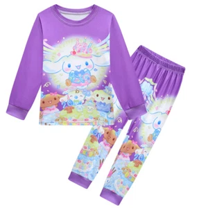 Cinnamon dog 3-10-year-old girls' sleepwear set, boys' long sleeved casual set - Picture 1 of 21