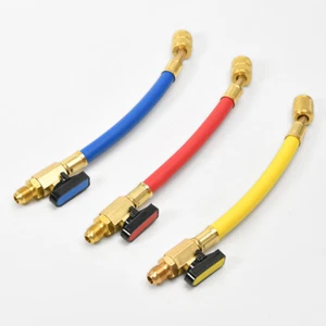 3Pcs Ball Valves R410A Set For Charging Refrigeration Hose Air Condition HVAC - Picture 1 of 6