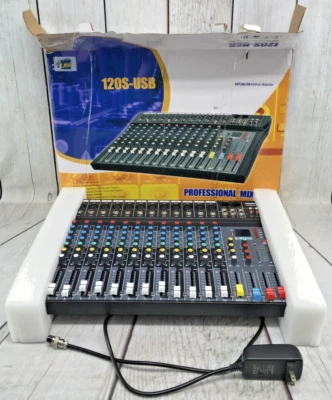 12 Channel Live Studio Audio Mixer CT120S-USB Power Mixing Console Amplifier - Image 1 of 4