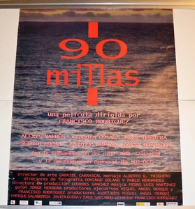 Póster original de la película cubana. 90 millas millas. Arte cubanoamericano.Exiliados.Miami. - Imagen 1 de 5