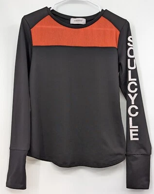 Top Soul Cycle para mujer talla mediana manga larga agujeros para los pulgares gimnasio entrenamiento ciclismo Foto 1 de 4