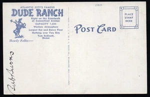 Amerikanischer Musical-Komiker Bob Burns Autogramm Atlantic City Dude Ranch Postkarte - Bild 1 von 2