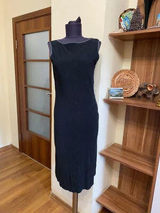 VESTIDO DE RODILLA LÁPIZ ALGODÓN ELÁSTICO TELA TREVIRA NEGRO NARCISO RODRIGUEZ-UK 10 - Imagen 1 de 12