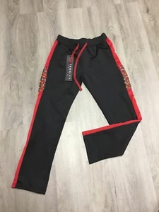ETERNITY BLACK/RED DRAWSTRING TRACK PANTS SIZE 10 BOYS NEW - Picture 1 of 3