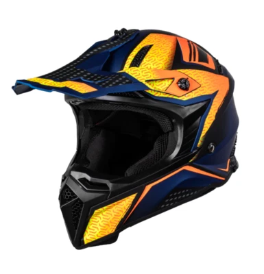 PROTECTWEAR Motorradhelm Crosshelm Enduro MX 322 blau/orange matt , Größe XS-XXL, NEU!