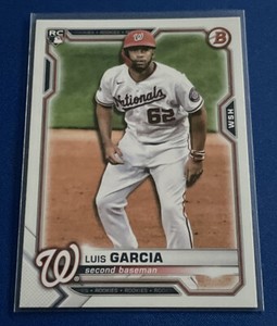 2021 Bowman Luis Garcia #5 Washington Nationals RC