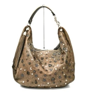 Echte Jimmy Choo Hobo Bag Sternzeichen Nieten khaki gebraucht gebraucht Damen - Bild 1 von 11